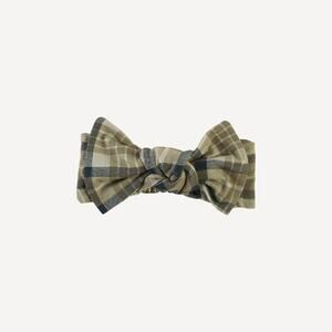 NWT Kate Quinn Elastic Bow Headband Ranch Plaid L Large Bamboo